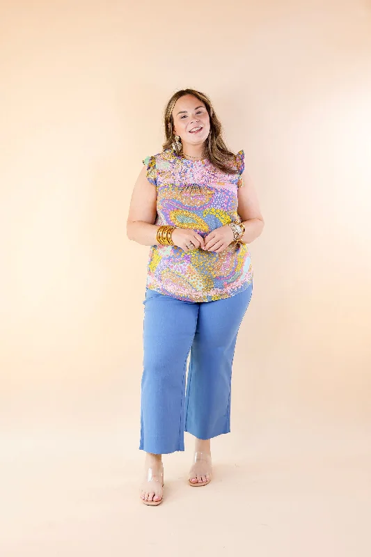 Judy Blue | Sign Me Up Tummy Control Cropped Wide Leg Jeans in Sky Blue