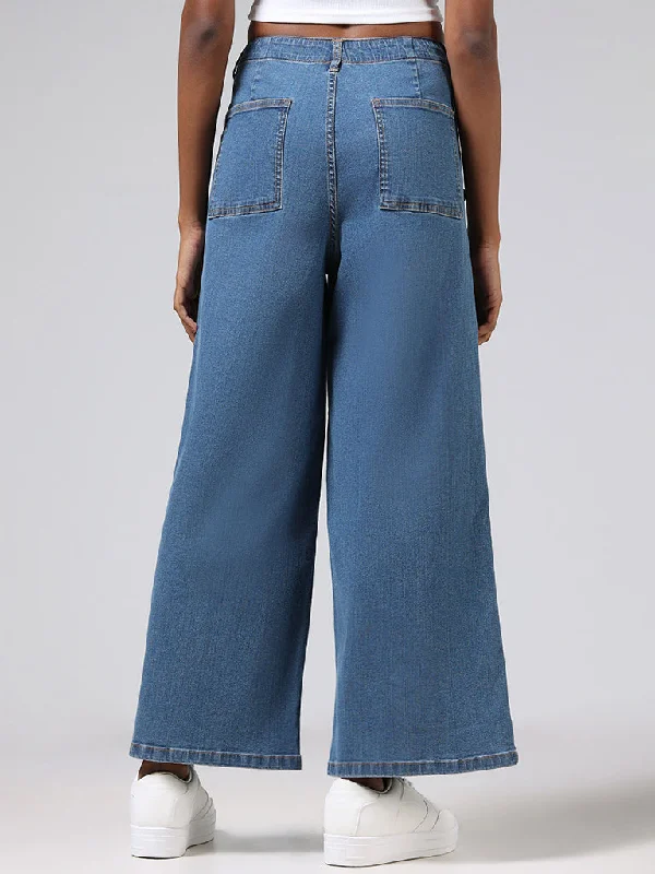 LOV Mid Blue Wide Leg - Fit Mid - Rise Jeans