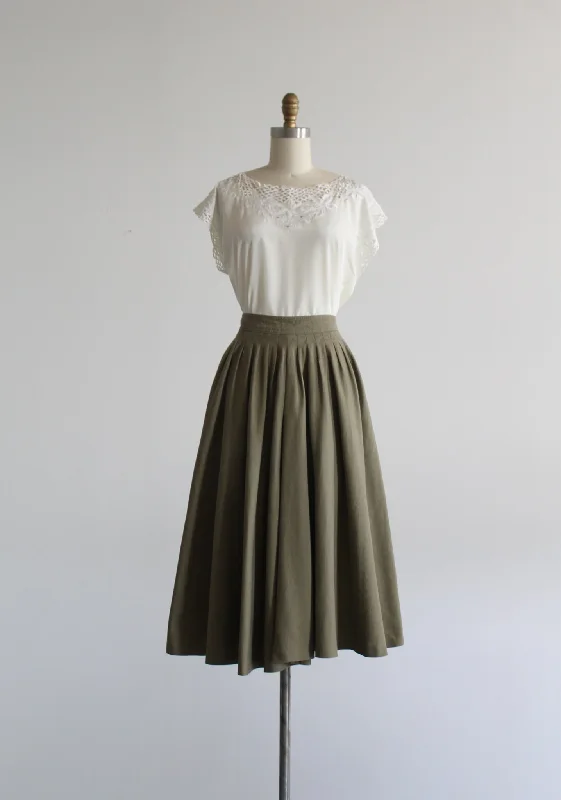 sorrento linen midi skirt