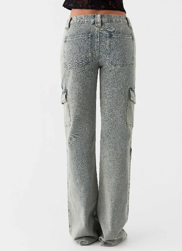 Zephee Flare Jeans - Washed Denim