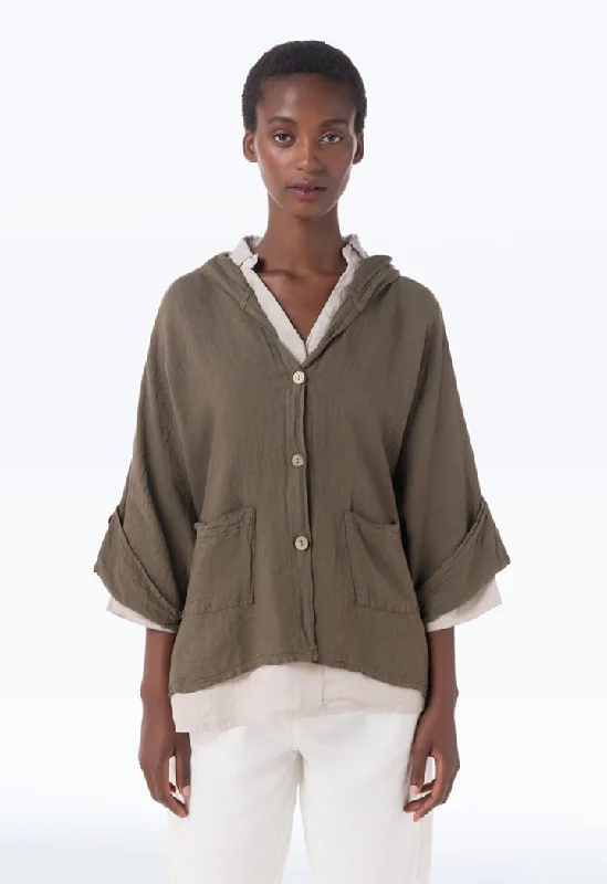 Solid Oversized Tent Outer Jacket