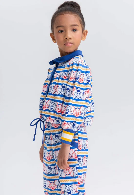 Tom And Jerry Printed Drawstring Hem Jacket