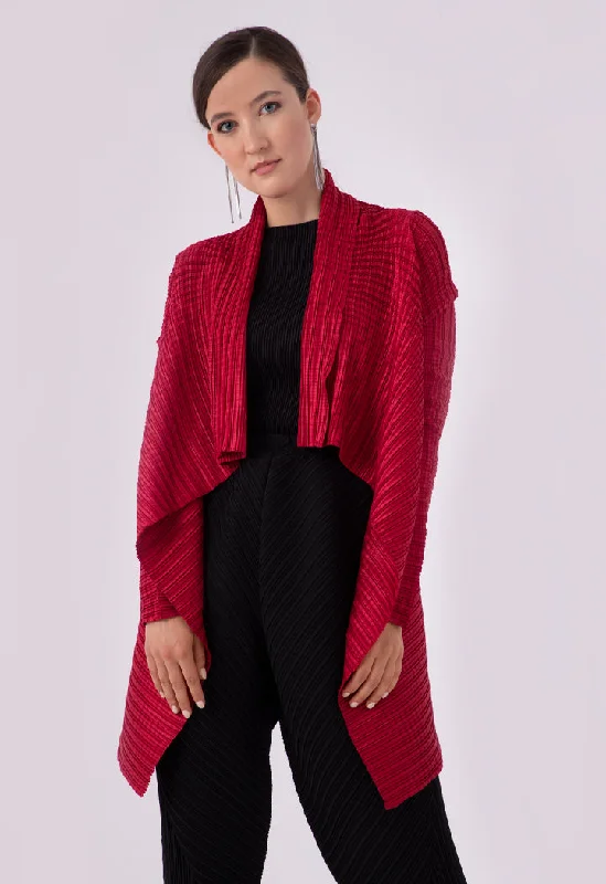 Electric Pleated Waterfall Cardigan