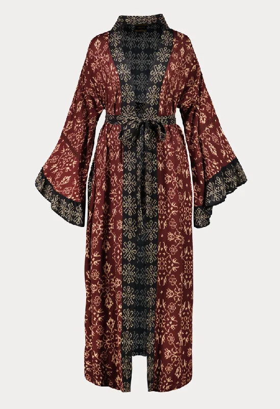 Geometric Print Maxi Abaya