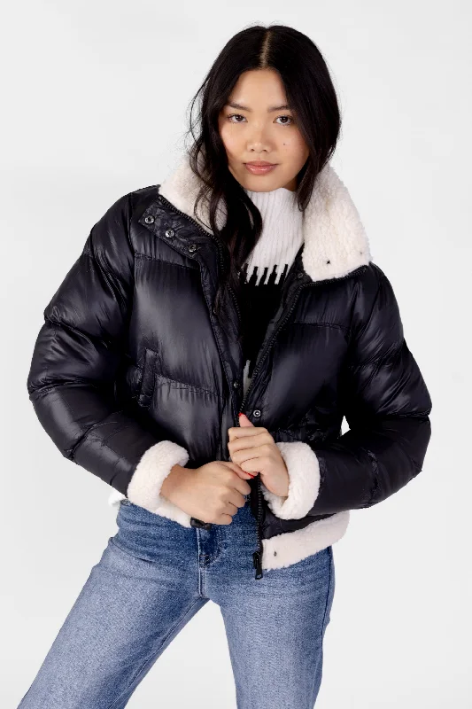 SALE - Jessi Sherpa Trimmed Puffer Jacket