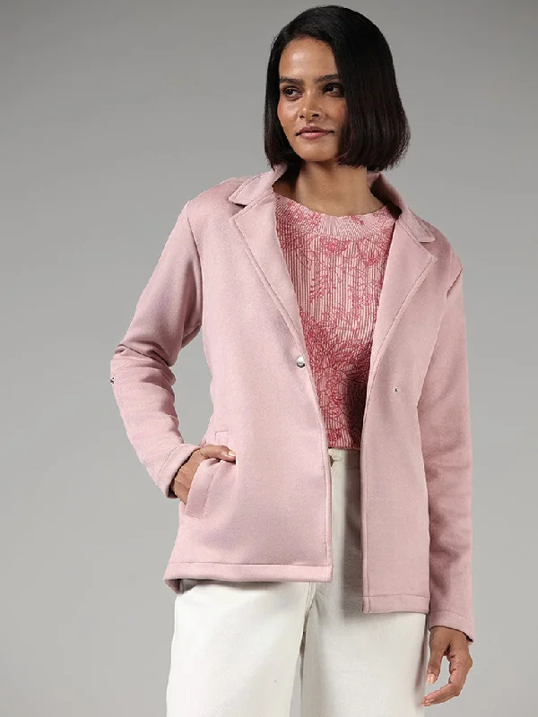 LOV Pink Tie-Up Suede Jacket