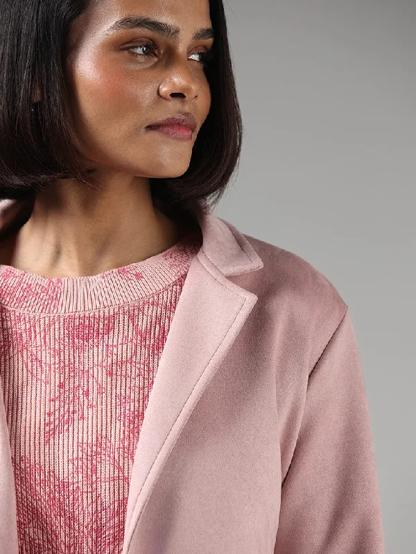 LOV Pink Tie-Up Suede Jacket