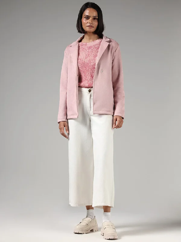 LOV Pink Tie-Up Suede Jacket