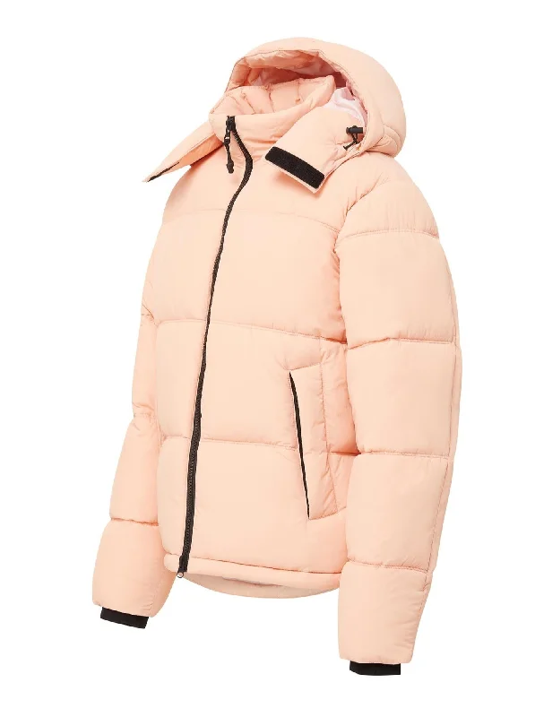 Hooded Puffer - Coral Pink