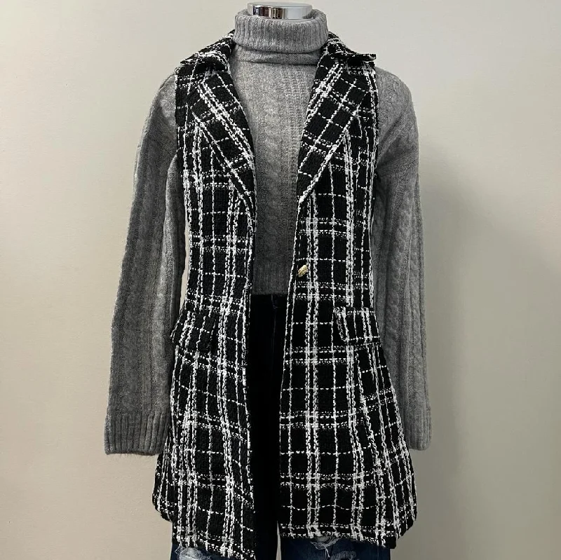 Mila Plaid Tweed Wrap Vest