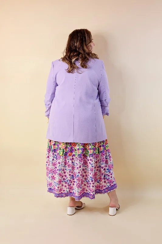 No Bad Angle Blazer With Pockets in Lavender Purple