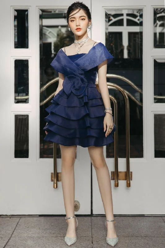 Your Favorite Sale is Back!Benicio Layered Fall Shoulder Organza Mini Dress