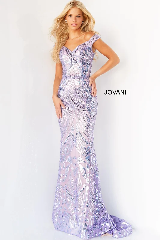 Best Offers of the Month!Jovani 06629 Off Shoulder Long Prom Dress