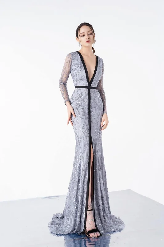Upgrade for Less!Esme Mermaid V-Neck Sequin Maxi Dress