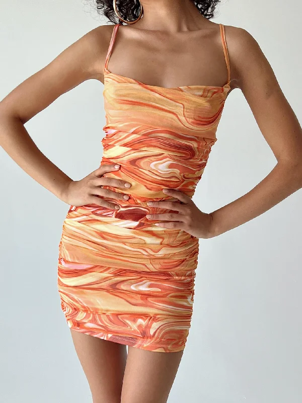 Limited Deals, Unlimited Savings!Harlan Mini Dress Orange Multi