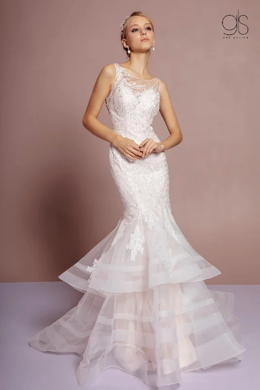 Your Wallet Will Thank You!Long Formal Layered Bridal Gown Sale