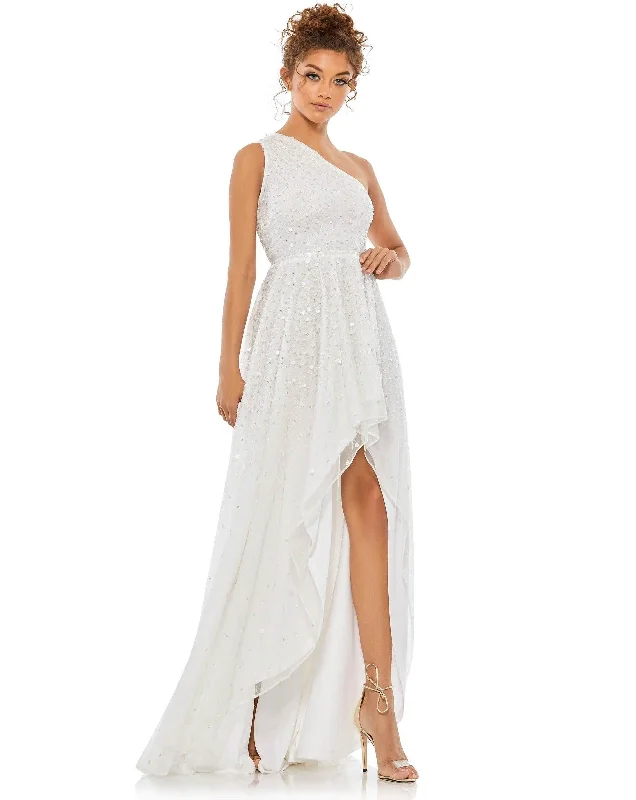 Limited Edition, Limited Price!Mac Duggal 10825 High Low One Shoulder Prom Dress