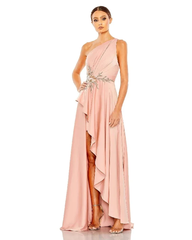 Steals and Deals Await!Mac Duggal 11262 High Low One Shoulder Prom Gown