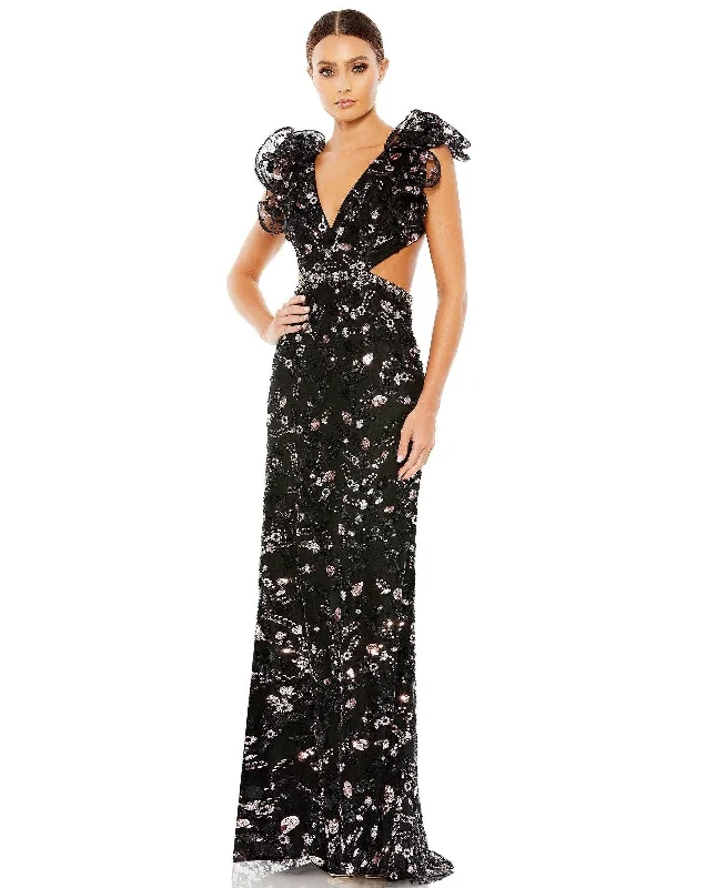 Shop Today, Save Tomorrow!Mac Duggal 68043 Long Cap Sleeve Floral Formal Gown