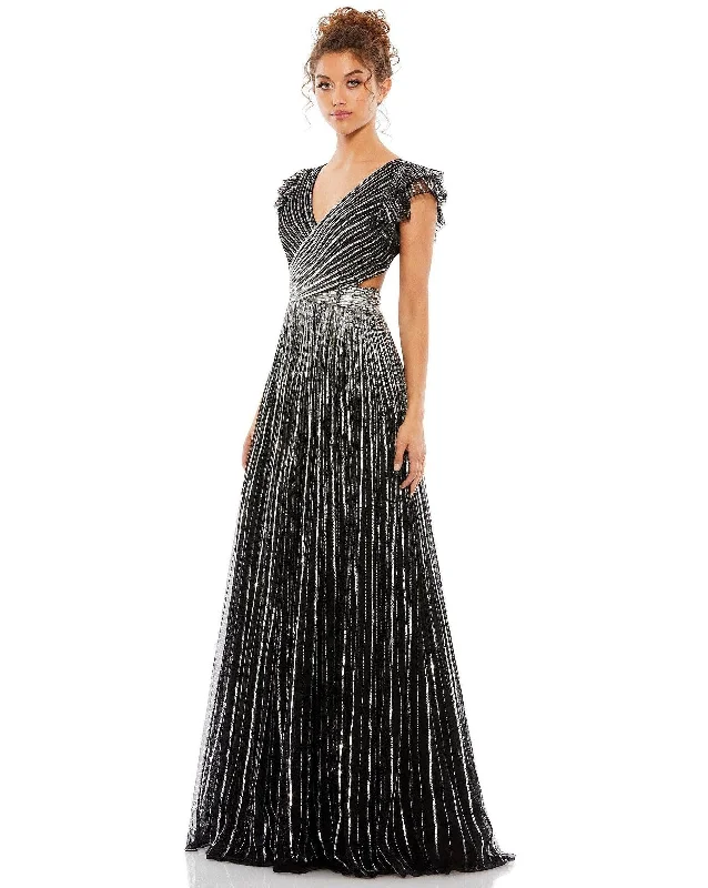 Best Offers of the Month!Mac Duggal 5568 Long Formal Cap Sleeve Prom Dress