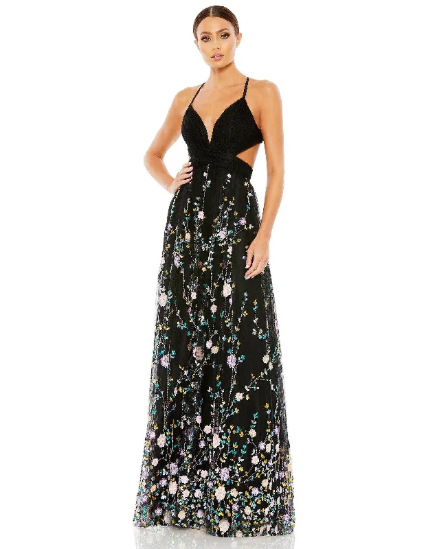 Grab Yours Before It’s Too Late!Mac Duggal 67976 Long Formal Floral Prom Dress
