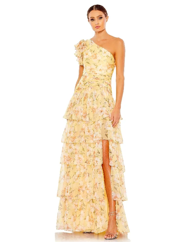 Every Deal is a Steal!Mac Duggal 55810 Long Formal One Shoulder Print Gown