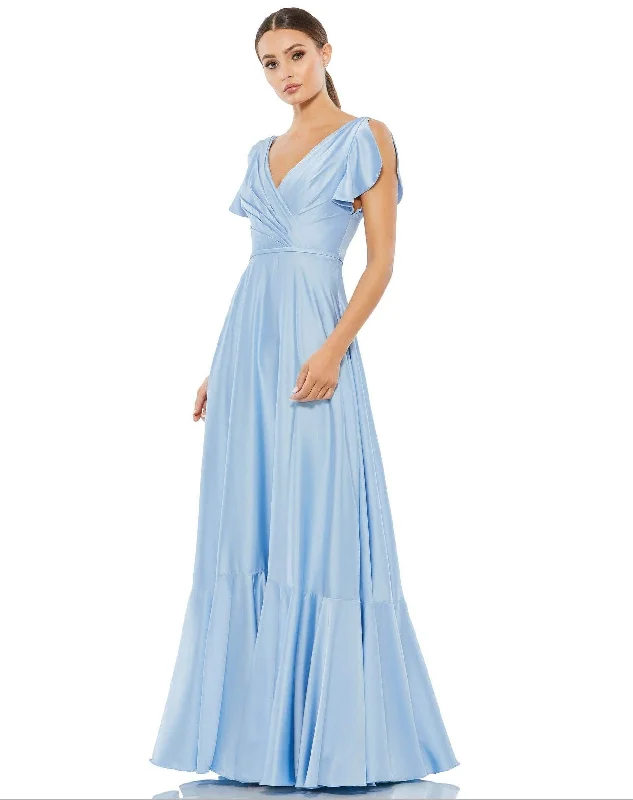 Stock Up and Save!Mac Duggal 11256 Long Formal Pleated Satin Dress