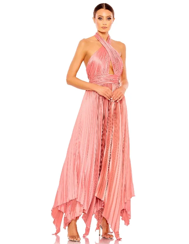 Get It Before It’s Gone!Mac Duggal 11302 Long Halter Formal Dress