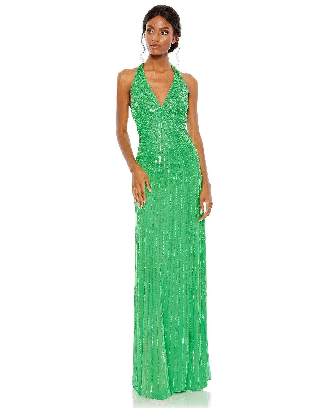 Only a Few Left – Order Now!Mac Duggal 10898 Long Halter Prom Formal Dress