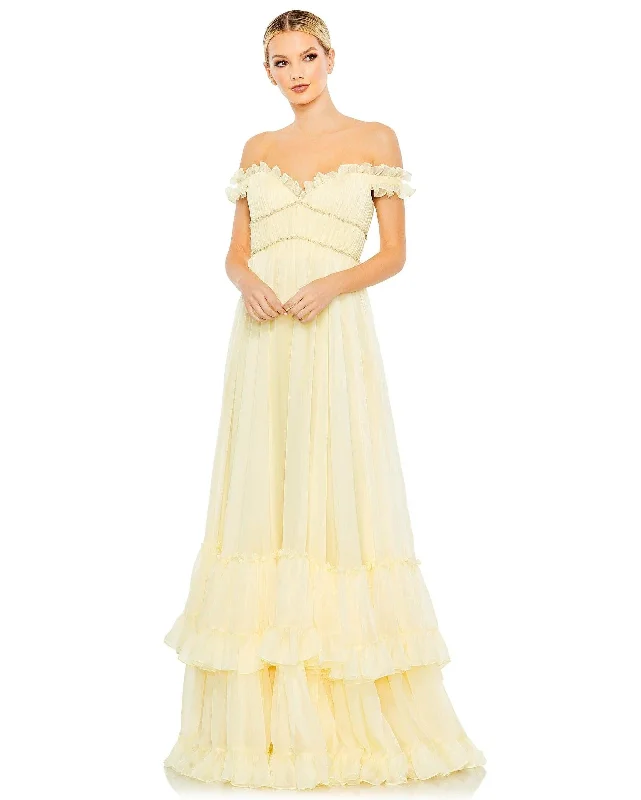 Your Favorite Items on Sale Now!Mac Duggal 68086 Long Off Shoulder Formal Dress