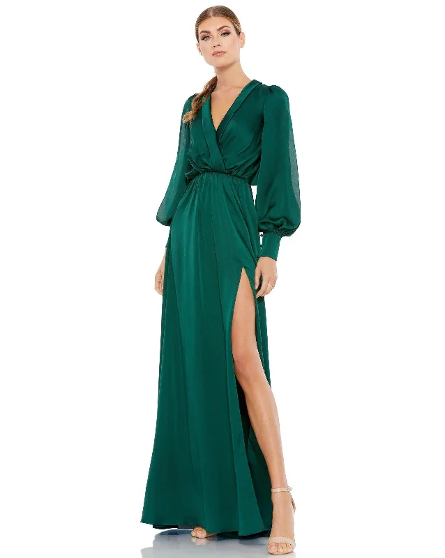 Don't Miss Out!Mac Duggal 49146 Long Sleeve Formal Blouson Dress