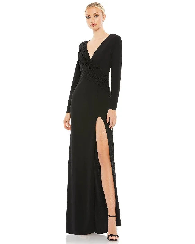 Must-Have Deals Inside!Mac Duggal 26686 Long Sleeve Formal Evening Gown