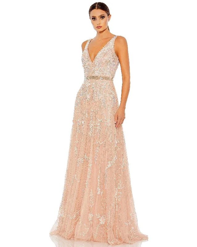 Biggest Sale of the Season!Mac Duggal 5215 Long Sleeveless Formal Evening Gown