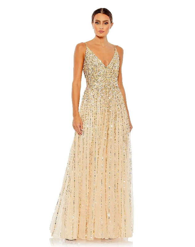 Crazy Discounts Inside!Mac Duggal 10928 Long Spaghetti Strap Prom Dress