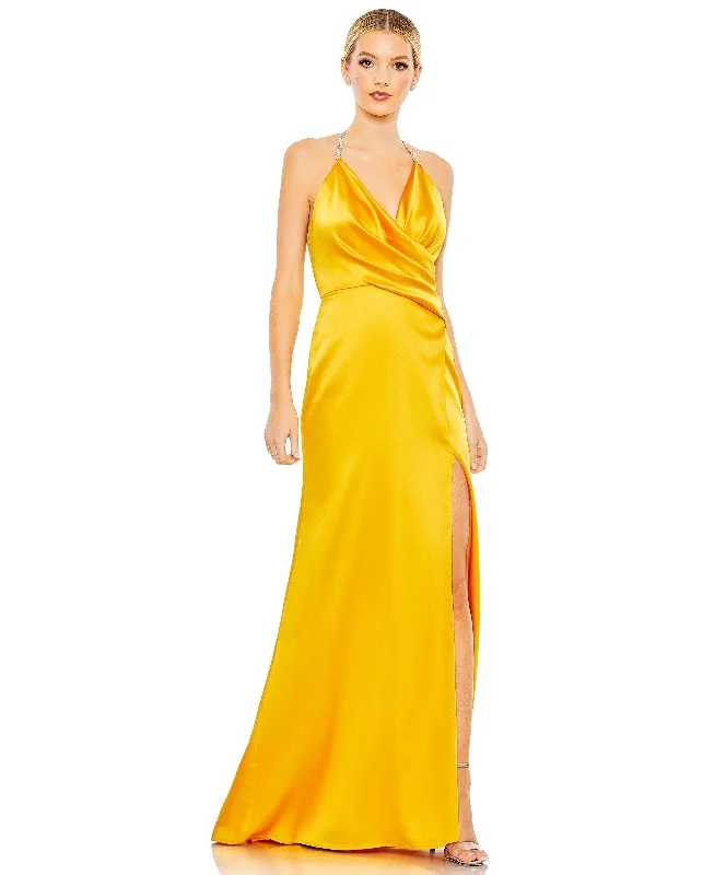 Special Discounts Inside!Mac Duggal 26894 Prom Long Halter Sexy Prom Gown