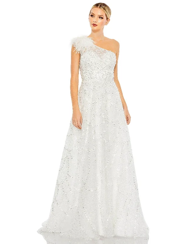 Special Discounts Inside!Mac Duggal 20389 Prom Long One Shoulder Formal Gown
