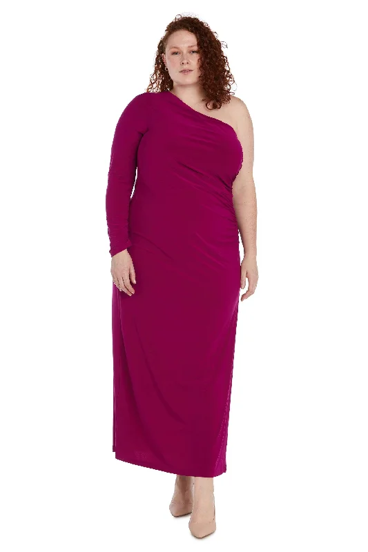 Shop Smart, Save Big!Nightway Long One Shoulder Plus Size Dress 22158W