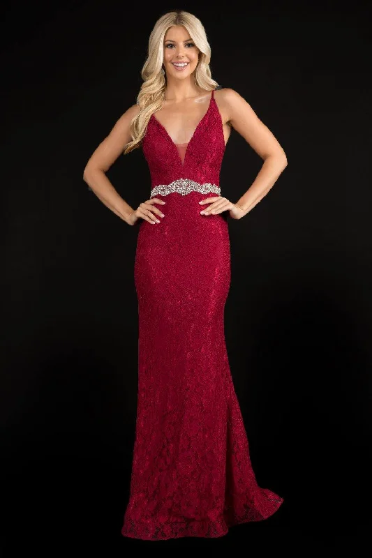 Your Chance to Save is Now!Nina Canacci Long Formal Beaded Lace Prom Gown 2295