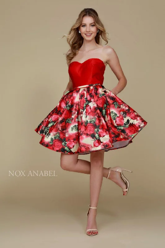 Buy More, Save More!Short Floral Formal Prom Cocktail Dress