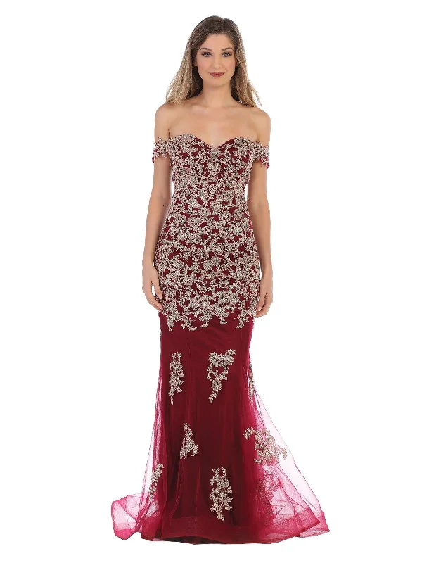 Huge Savings – Act Now!Prom Long Off Shoulder Fitted Formal Dress