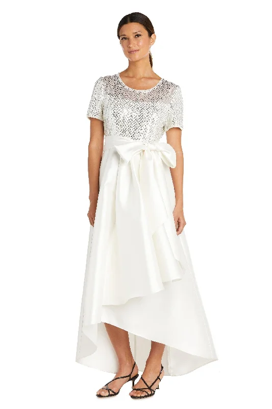 Biggest Sale of the Season!R&M Richards 9162 High Low Short Sleeve Formal Gown