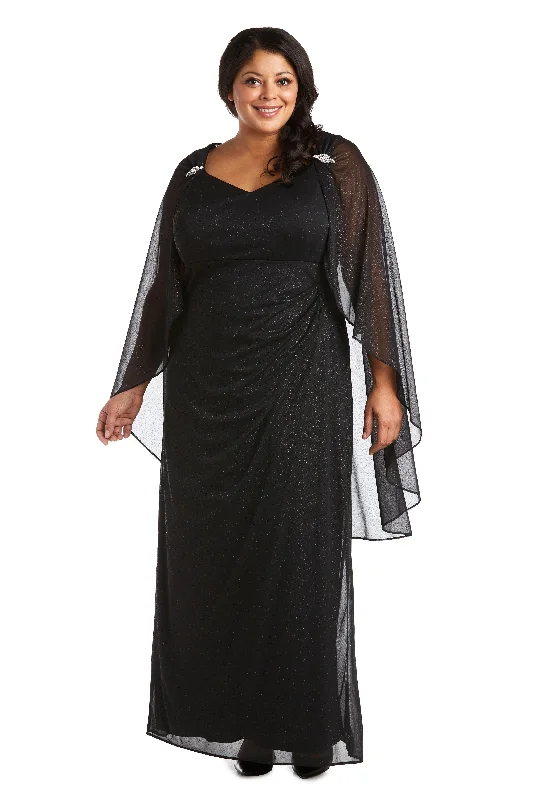 Save More with Every Purchase!R&M Richards 2384W Long Plus Size Formal Cape Gown