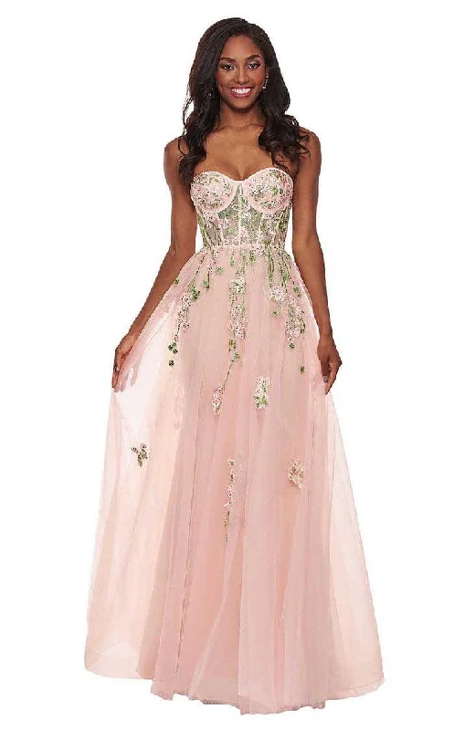 Huge Savings – Act Now!Rachel Allan Prom Strapless Long Formal Dress 6474