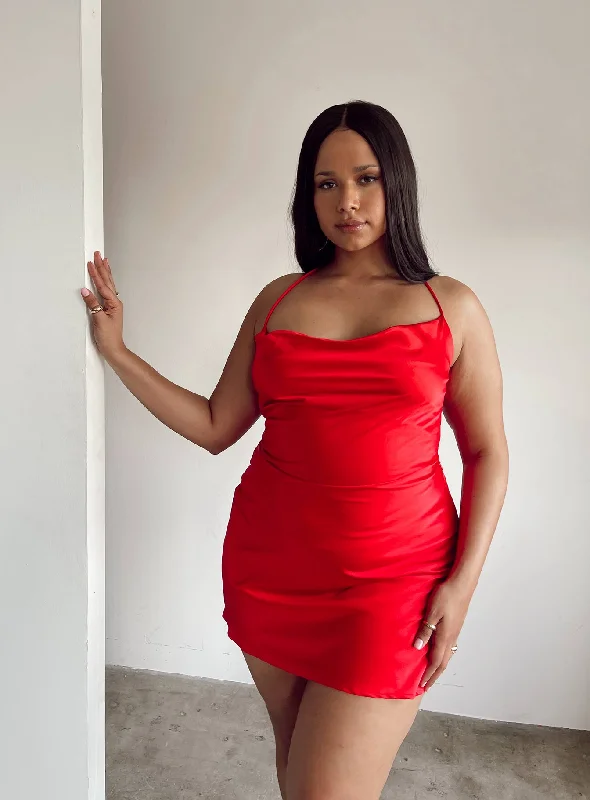 Incredible Savings Inside!Celena Mini Dress Red Curve