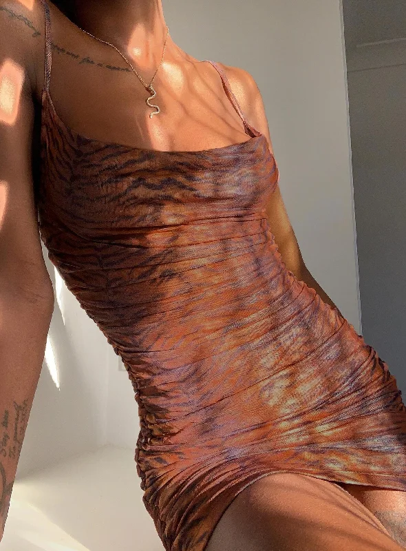 Save More When You Shop More!Harlan Mini Dress Brown Eco