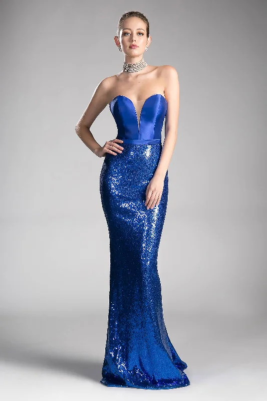 New Discounts Just Dropped!Cinderella Divine JS0407 Long Sequins Bodice Evening Prom Formal Dress