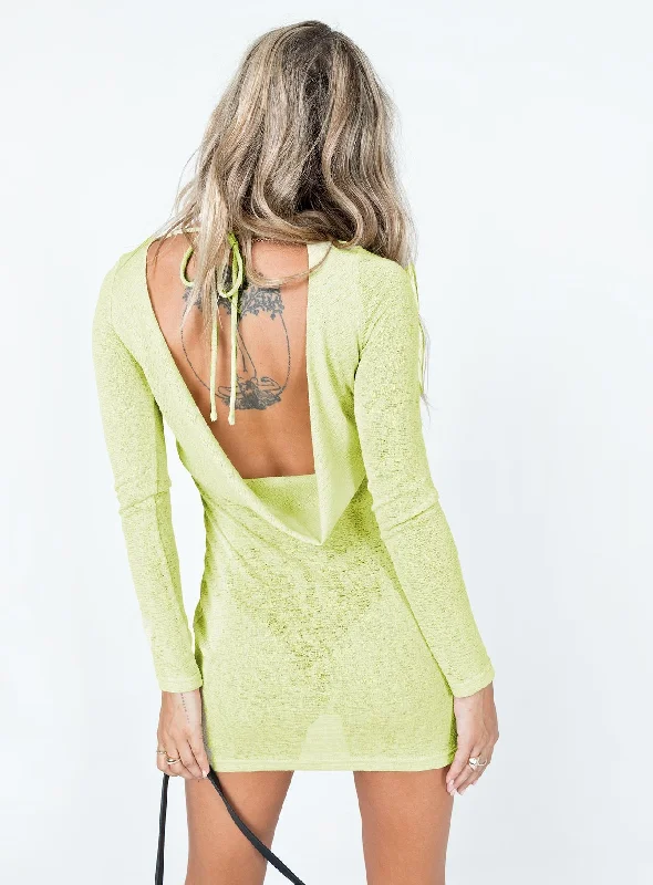 Your Chance to Save is Now!Tallie Knit Mini Dress Green