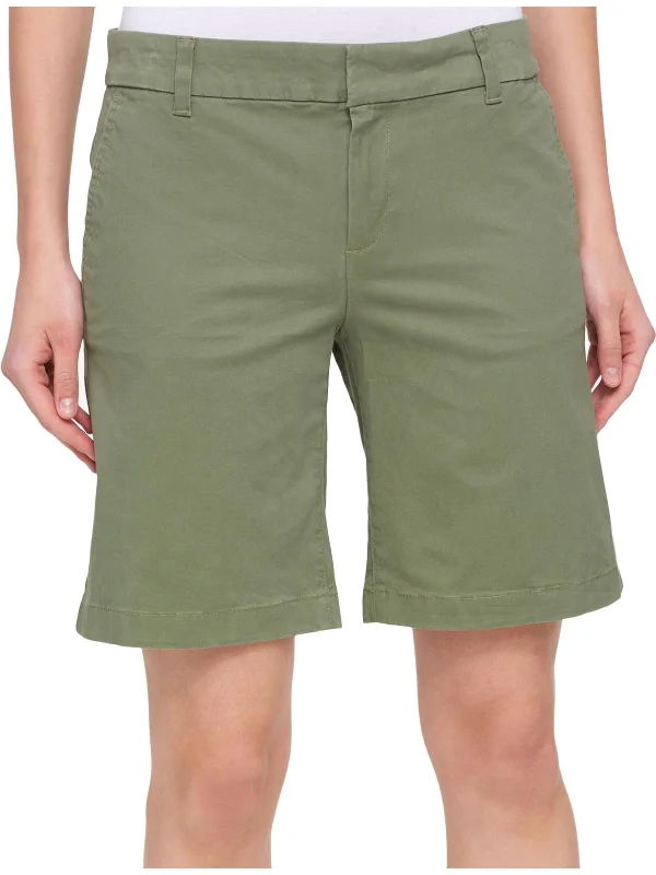 The Best Deals Won’t Wait!Hollywood Womens Cotton Stretch Above Knee Bermuda Shorts