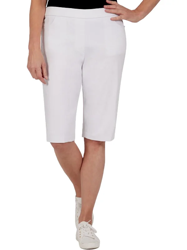 Find Your Perfect Deal Today!Plus Womens Solid Knit Bermuda Shorts