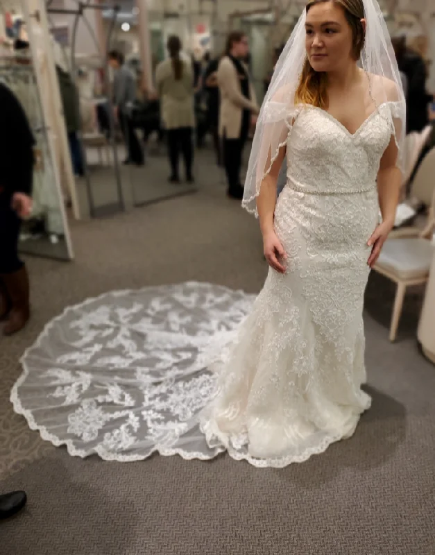 Score Big Savings Today!Oleg Cassini Beaded Lace Off-The-Shoulder Mermaid XTCWG808